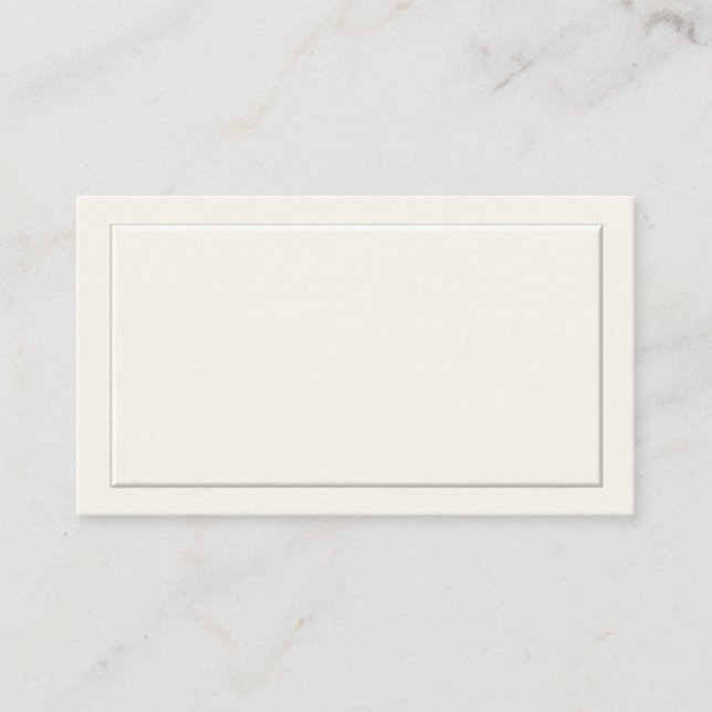 Off White Formal Place Cards (Front)