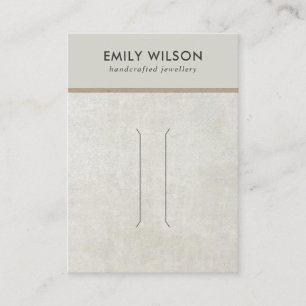 OFF WHITE GREY CONCRETE HAIR CLIP DISPLAY CARD