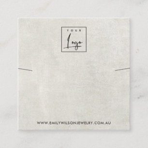 OFF WHITE GREY CONCRETE NECKLACE BRACELET DISPLAY SQUARE BUSINESS CARD
