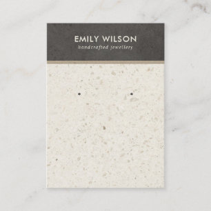 OFF WHITE GREY TERRAZZO STUD EARRING DISPLAY CARD