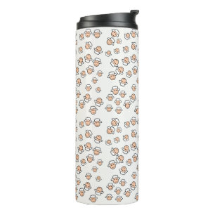 Off white illustrative sheep face Thermal Tumbler