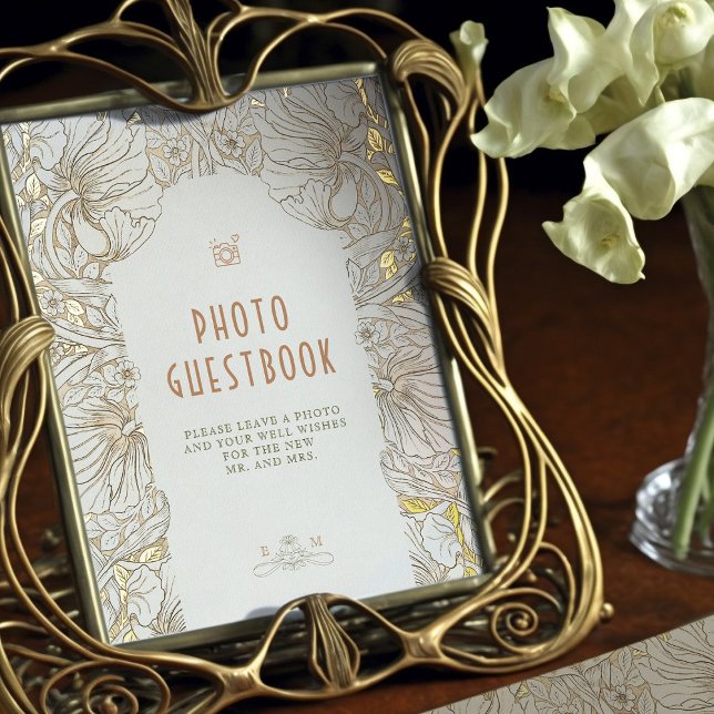 Off-White Pimpernel Photo Guestbook Sign Vintage (Creator Uploaded)