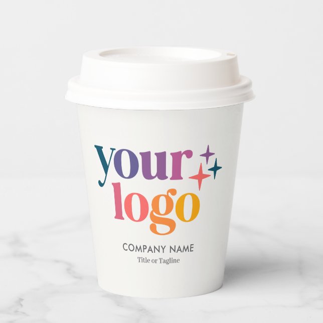 Off White Simple Minimal Logo Paper Cups (Front)