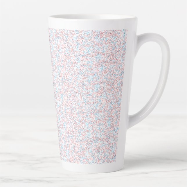 Off-white textured background with subtle, fine, l latte mug (Right)