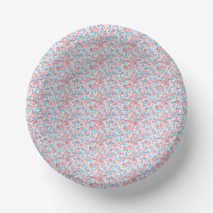 Off-white textured background with subtle, fine, l paper plate