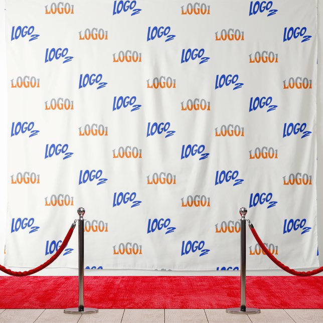 Off white Two Logo Business Company Backdrop Tapestry (Creator Uploaded)