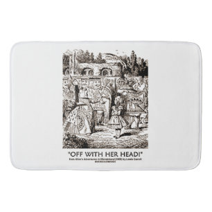 Off With Her Head! Alice Queen Hearts Wonderland Bath Mat