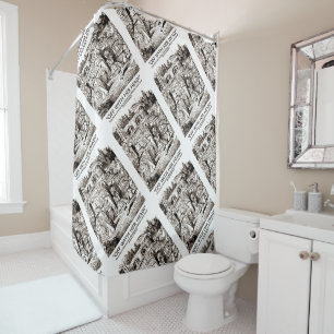 Off With Her Head! Alice Queen Hearts Wonderland Shower Curtain
