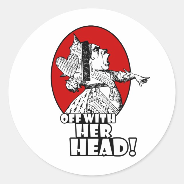 Off With Her Head Logo Classic Round Sticker (Front)