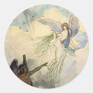 Off, ye icy Spirits, Fly Classic Round Sticker