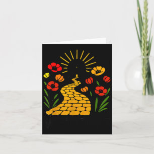 Off Yellow Brick Road Shirt Witch Halloween Card