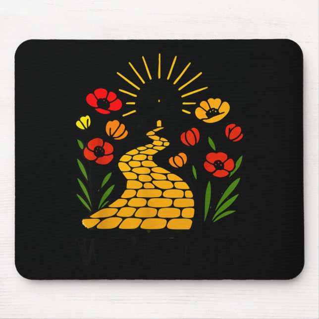 Off Yellow Brick Road Shirt Witch Halloween Mouse Pad (Front)