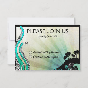 Offbeat Island Destination Wedding RSVP Card