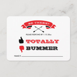 Offbeat Wedding RSVP - Black and Red