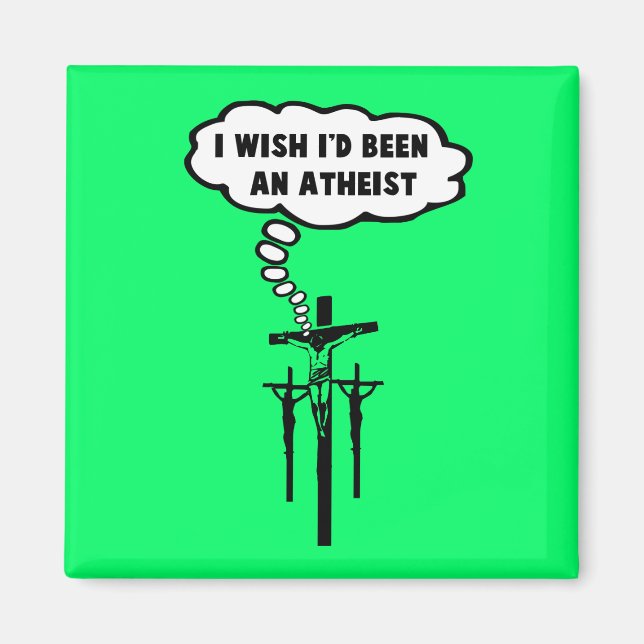 Offensive atheism magnet (Front)