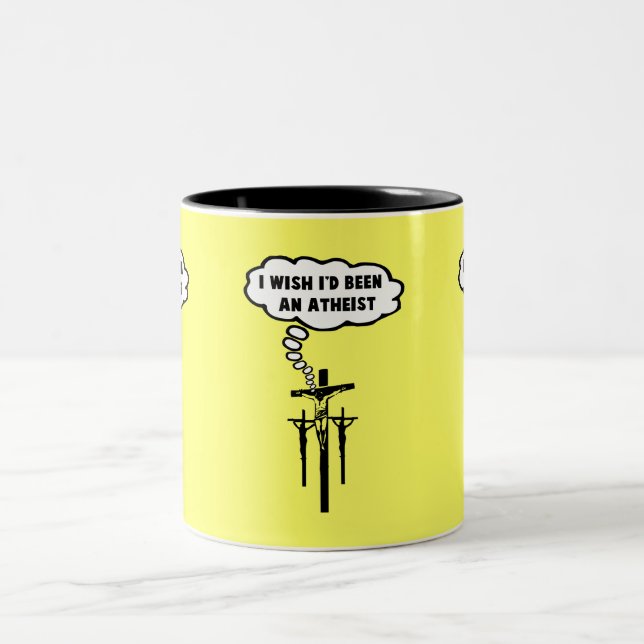 Offensive atheist Two-Tone coffee mug (Center)