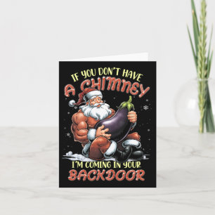 Offensive Christmas Adult Ual Innuendo Santa Rude  Card