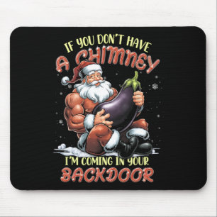 Offensive Christmas Adult Ual Innuendo Santa Rude Mouse Pad