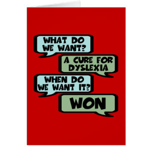 Offensive dyslexia slogan
