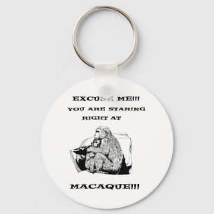 offensive humour Funny Macaque monkey Key Ring