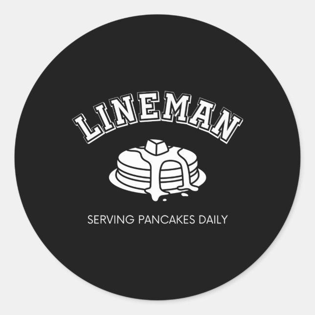Offensive Line Serving Pancake Daily Football O Li Classic Round Sticker (Front)