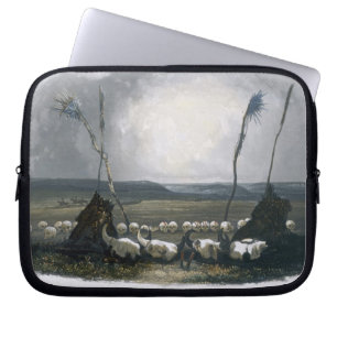 Offering of the Mandan Indians, plate 14 from Volu Laptop Sleeve