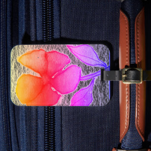 Offerings from my original floral paintings lugg luggage tag