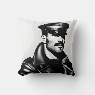 Offical Iconic LGBTQ Gay Leather Daddy Biker Art Cushion