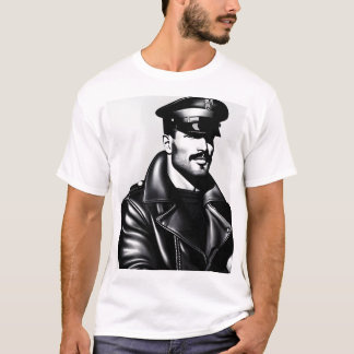 Offical Iconic LGBTQ Gay Leather Daddy Biker Art T-Shirt