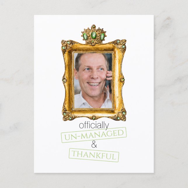 offically un-managed retirement thank you card (Front)