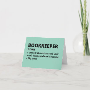 Office Accountant Definition Humour Thank You Card