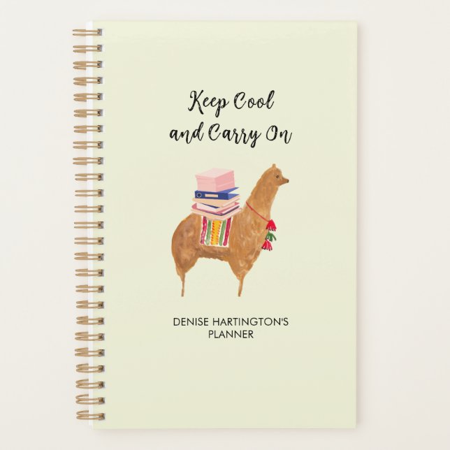Office Alpaca Llama Funny Inspiration Personal Planner (Front)