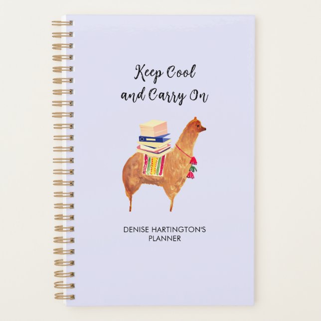 Office Alpaca Llama Funny Inspiration Personal Planner (Front)