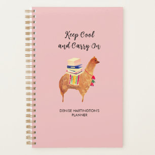 Office Alpaca Llama Pink Inspirational Personal Planner
