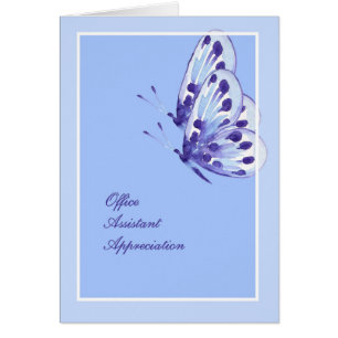 Office Assistant Appreciation Card Butterflies