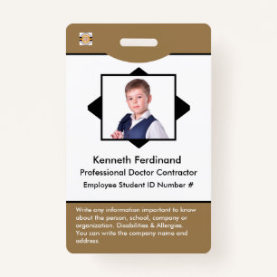 Office Bar Code Logo Id Card Identification Custom ID Badge