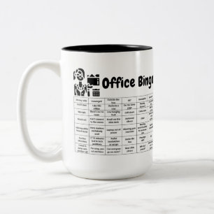 Office Bingo Two-Tone Coffee Mug
