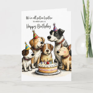 Office Birthday From All of Us Dogs Card