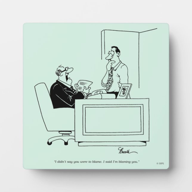 Office Blame Plaque (Front)