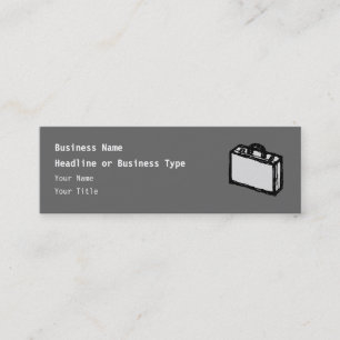 Office Briefcase or Travellers Suitcase. Sketch. Mini Business Card