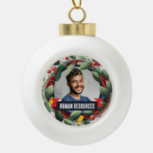 Office Christmas Tree - Human Resources Ceramic Ball Christmas Ornament