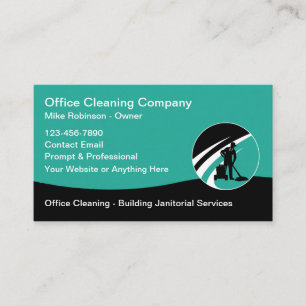 Office Cleaning And Janitorial Services Business Card