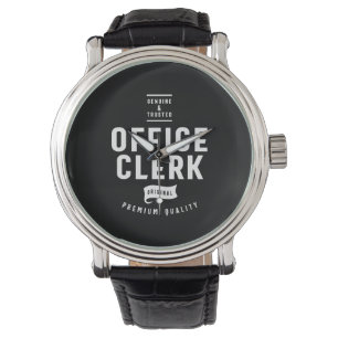 Office Clerk Job Title Gift Watch