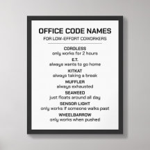 Office Code Names for Coworkers