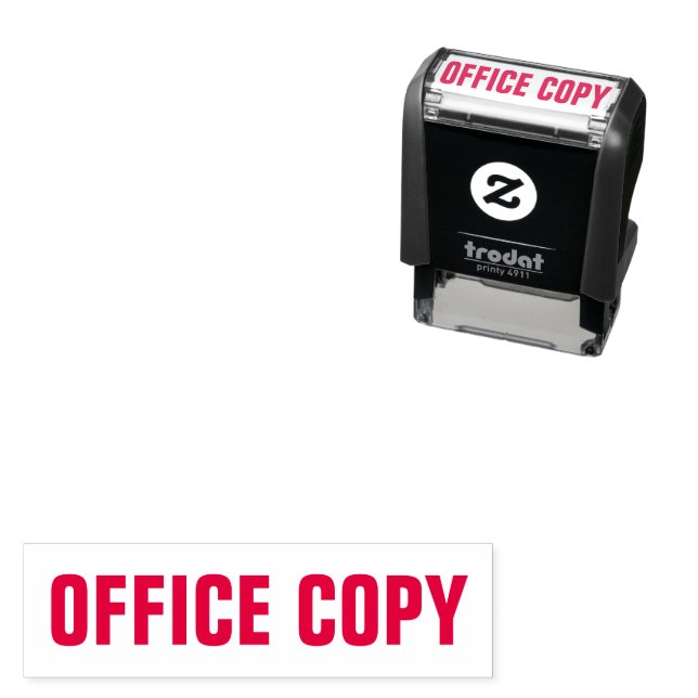 Office Copy Business Supplies Pre Inked Red Self-inking Stamp (In Situ)
