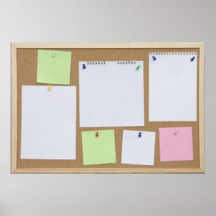 office cork board poster