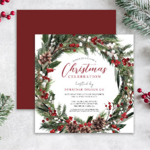 Office Corporate Christmas Party Celebration Invitation