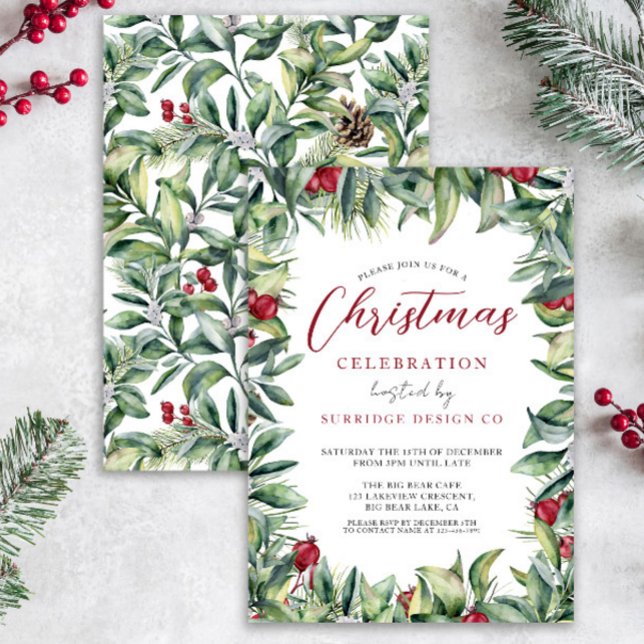 Office Corporate Christmas Party Celebration Invitation (Creator Uploaded)
