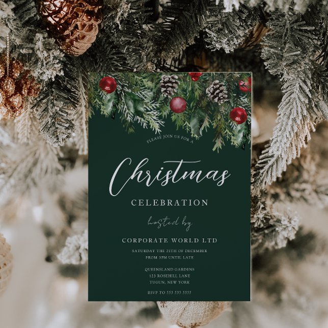 Office Corporate Christmas Party  Invitation (Creator Uploaded)