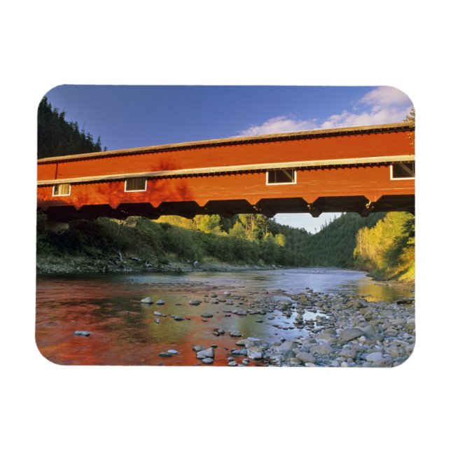 Office Covered Bridge the longest in Oregon at 2 Magnet (Horizontal)